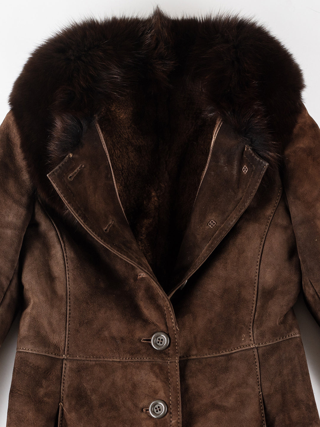 Vintage 70's Women Sheepskin Coat in BrownMN165