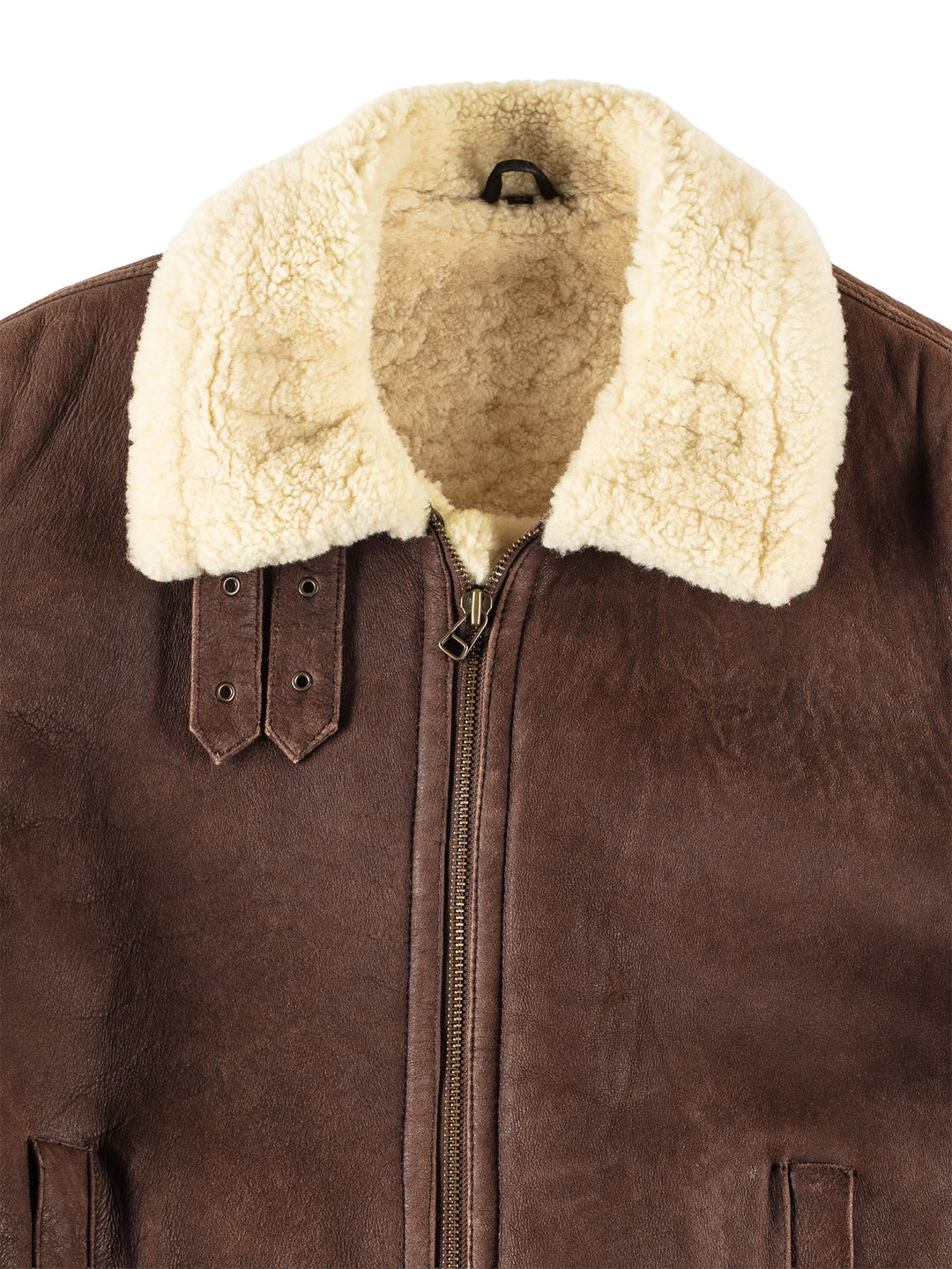 Vintage 80's Men Sheepskin Jacket in BrownVN260