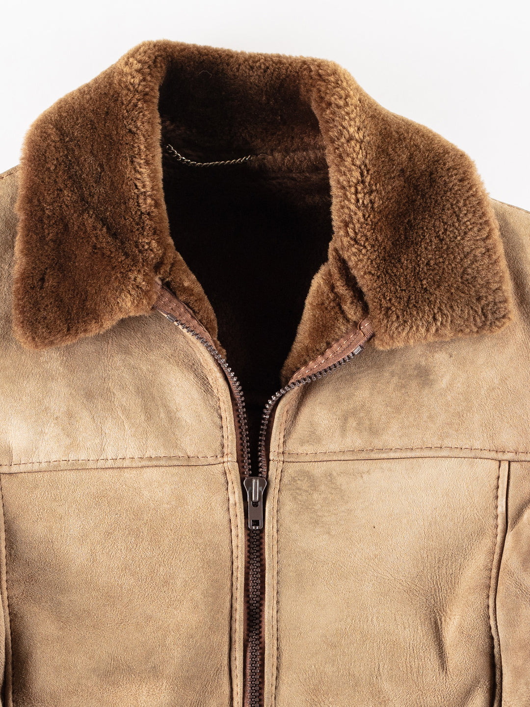 Vintage 70's Men Sheepskin Jacket in BeigeVN254
