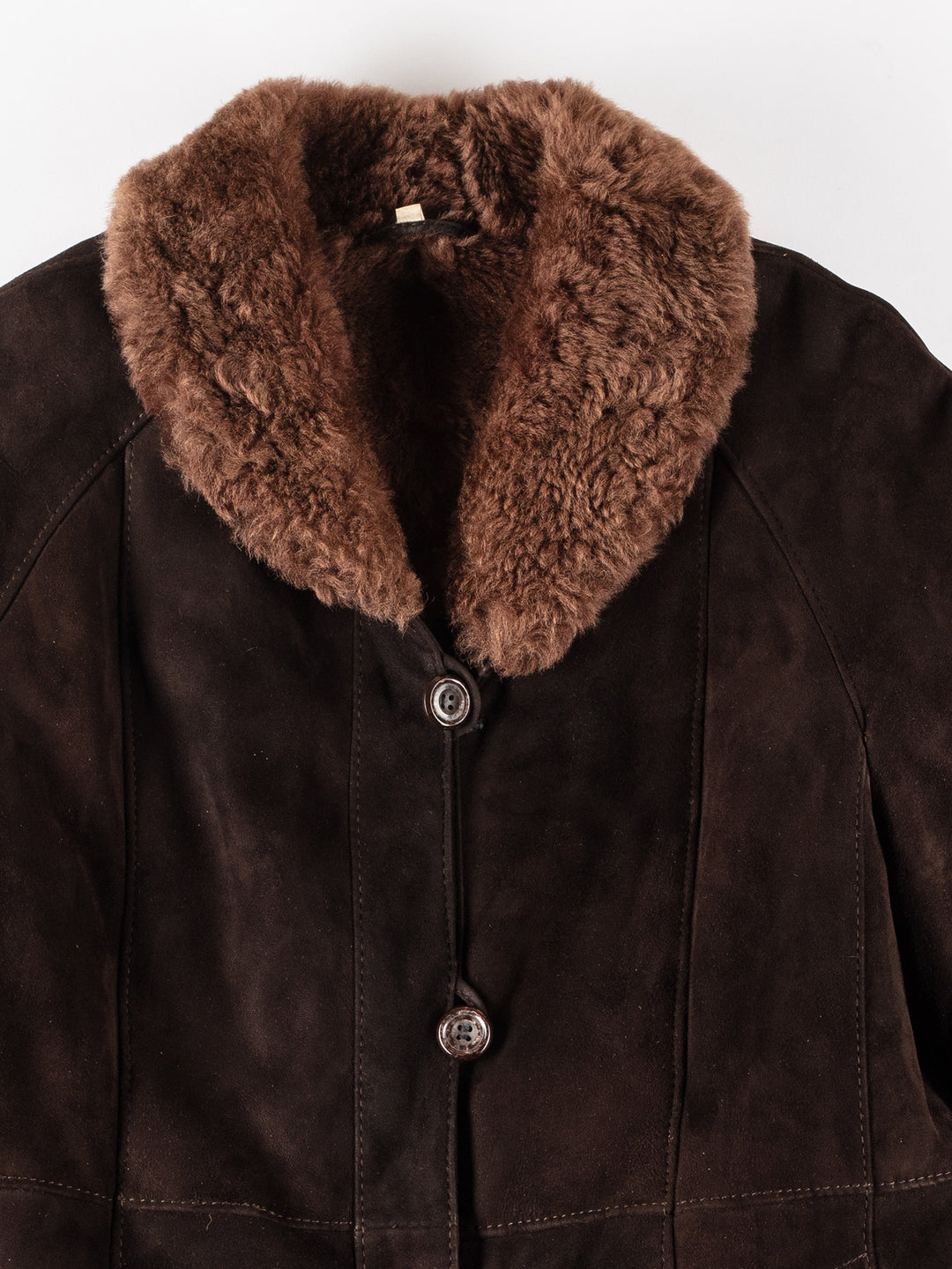 Vintage 70's Women Sheepskin Coat in BrownMN156