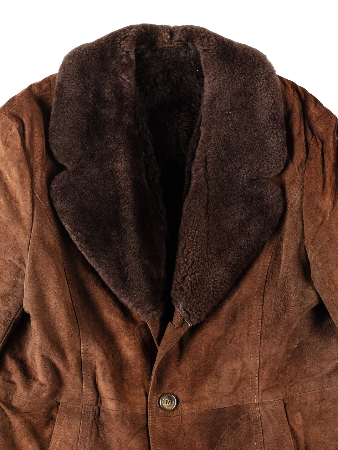 Vintage 70's Men Sheepskin Coat in BrownVN111