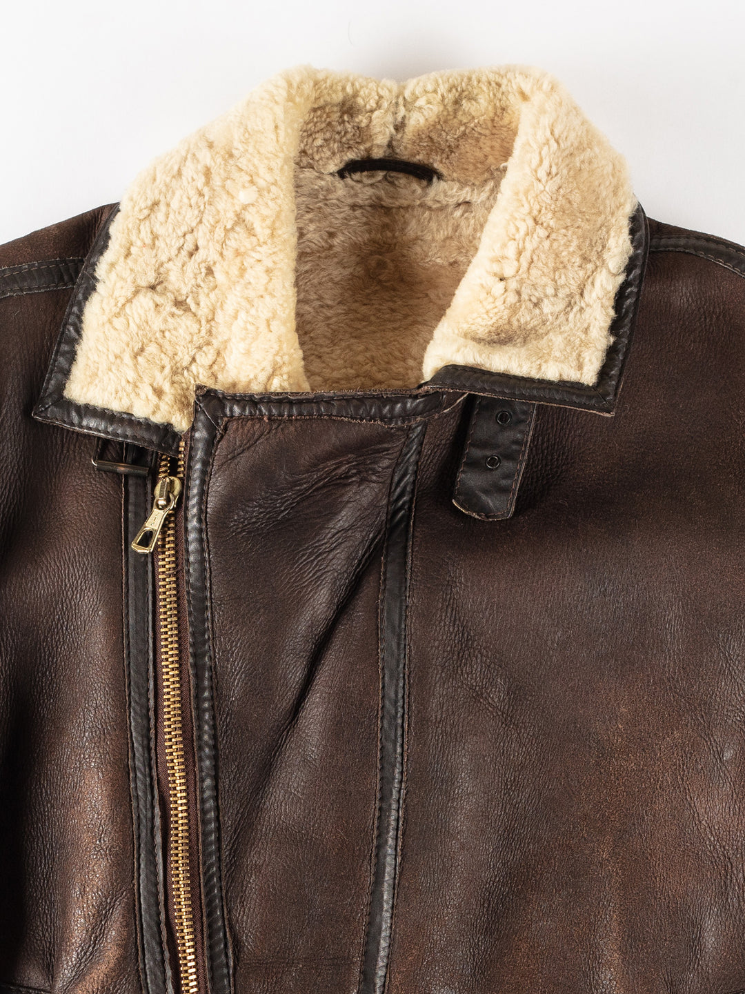 Vintage 80's Men Sherpa Jacket in BrownVN263