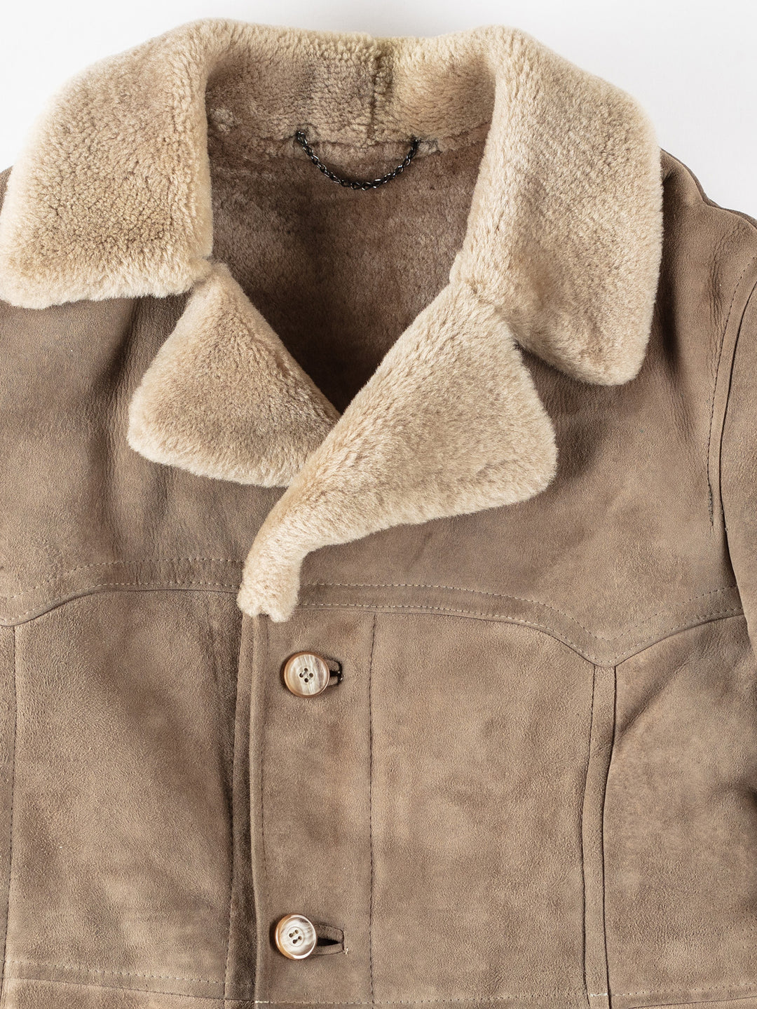 Vintage 70's Men Sheepskin Coat in GrayVN139