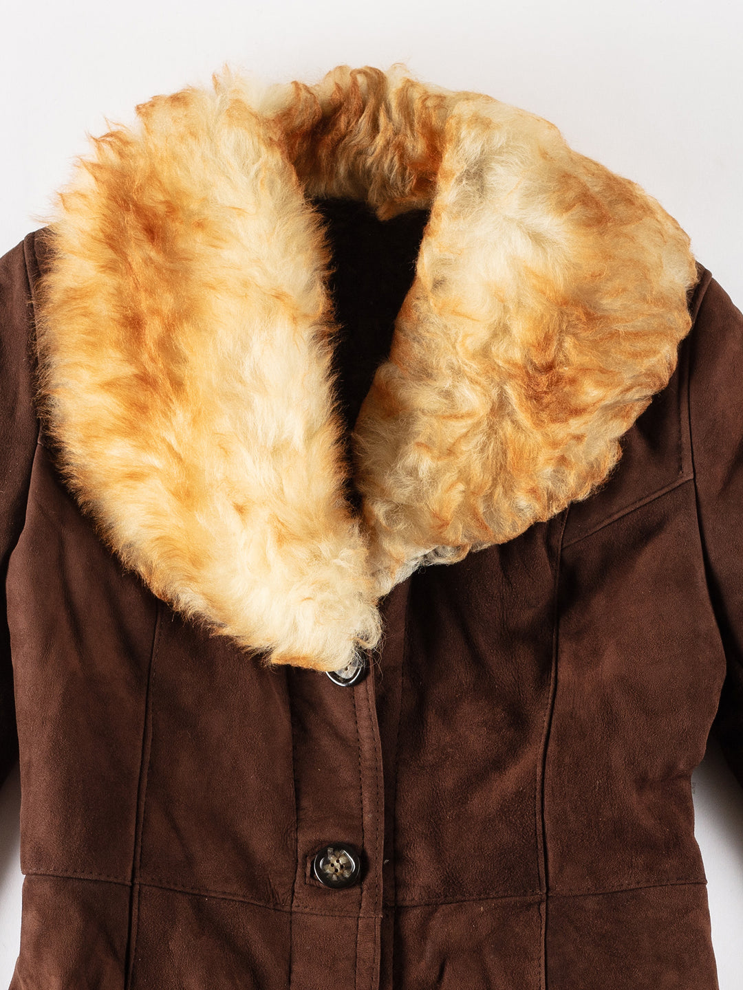 Vintage 70's Women Sheepskin Coat in BrownMN262