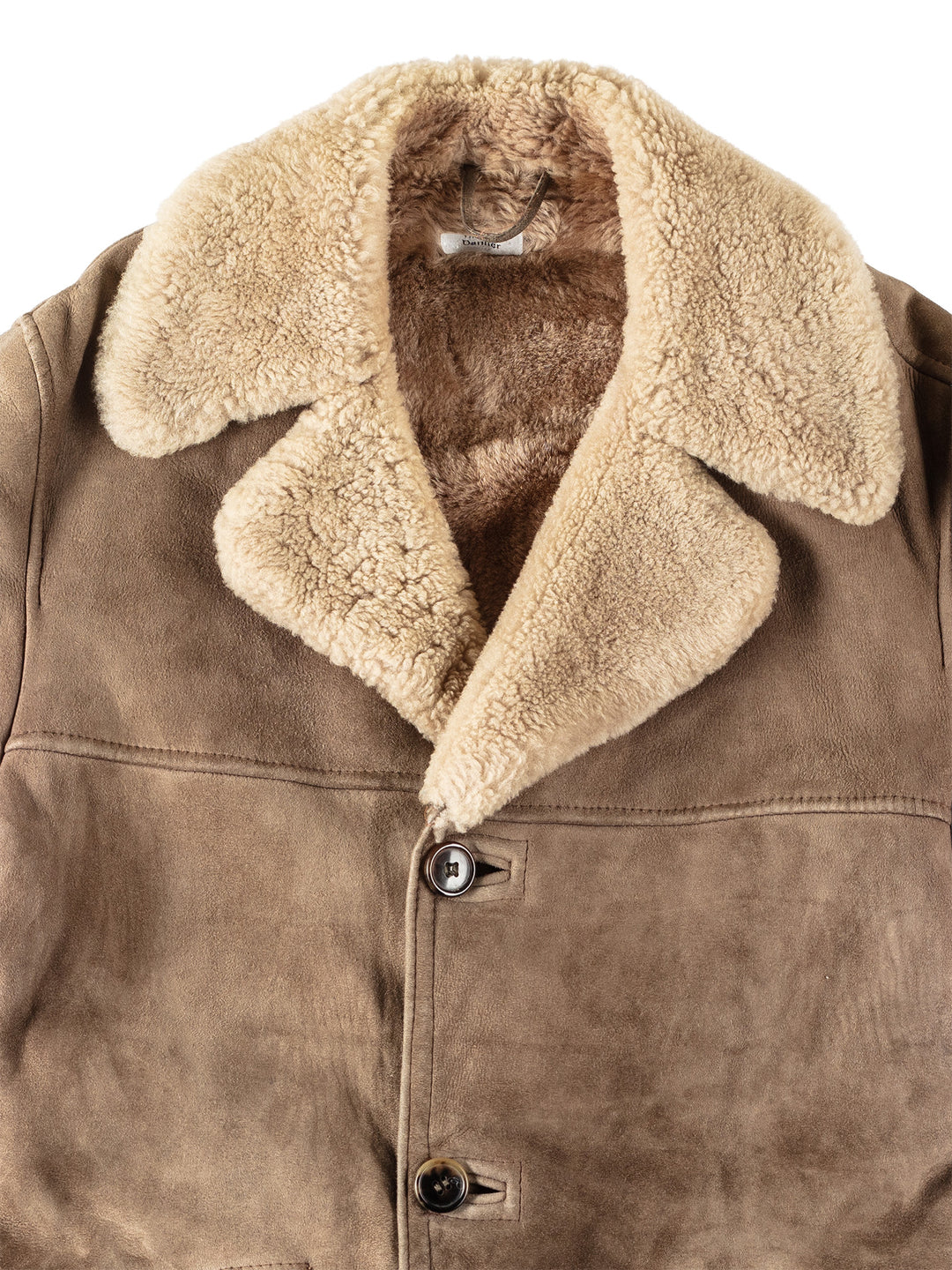 Vintage 80's Men Sheepskin Coat in BeigeVN116