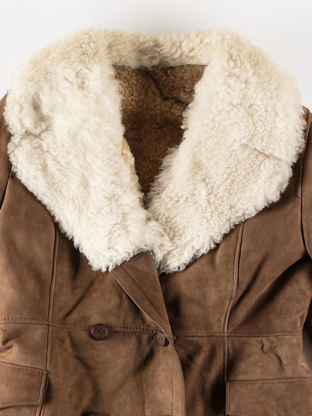 Vintage 70's Women Sheepskin Coat in BrownMN264