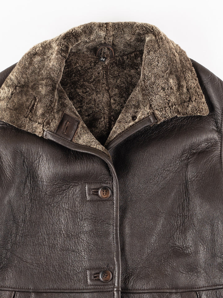 Vintage 90's Women Sheepskin Coat in