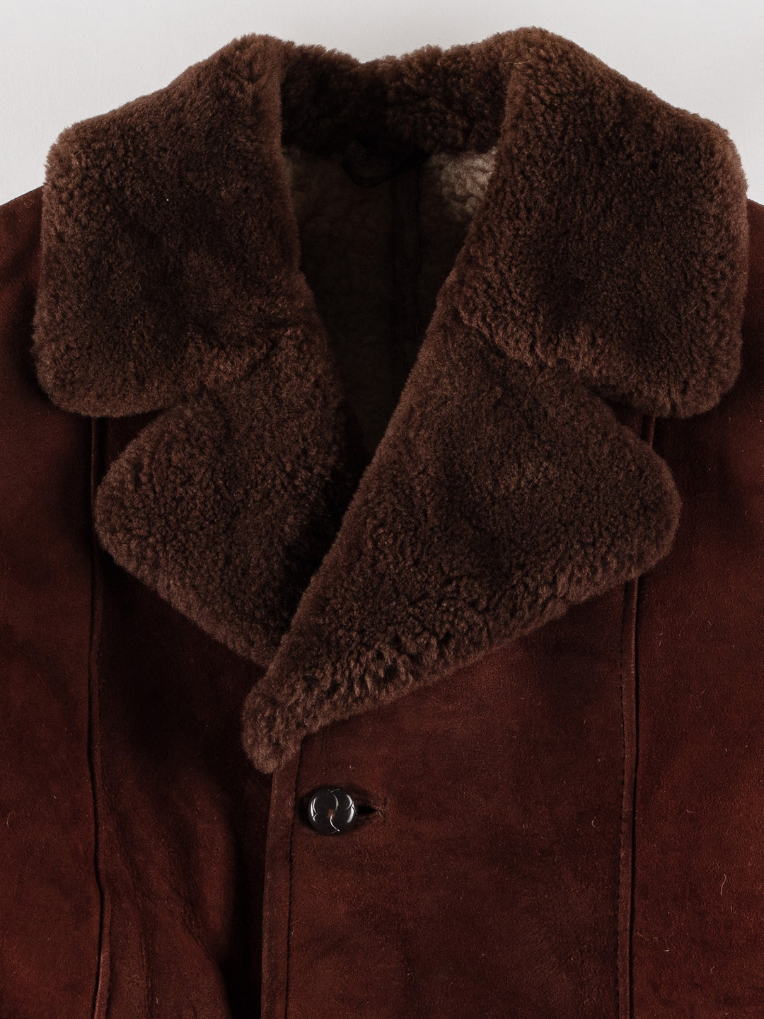 Vintage 70's Men Sheepskin Coat in BrownVN616