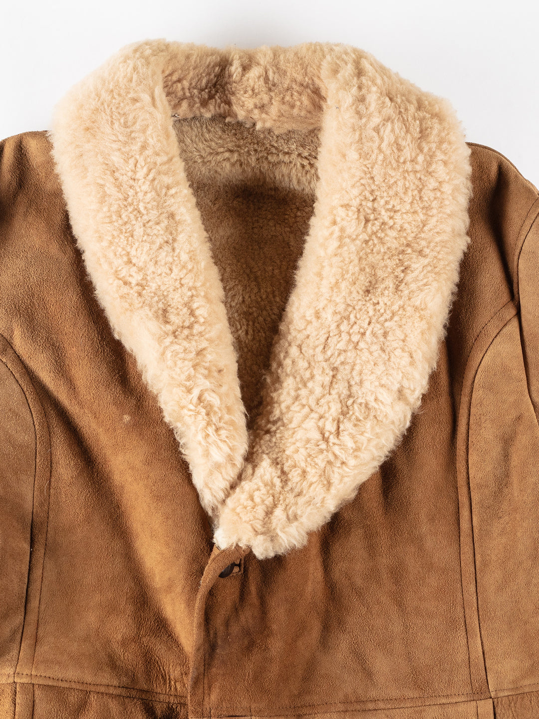 Vintage 80's Men Sheepskin Coat in BrownVN148