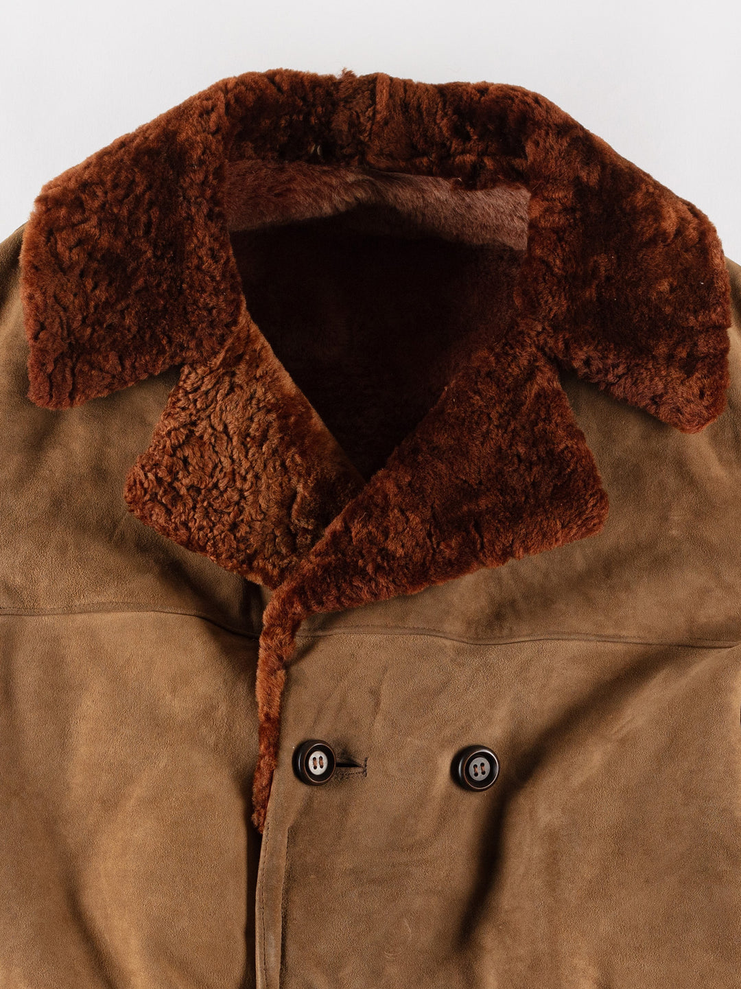 Vintage 70's Men Sheepskin Coat in BrownVN501