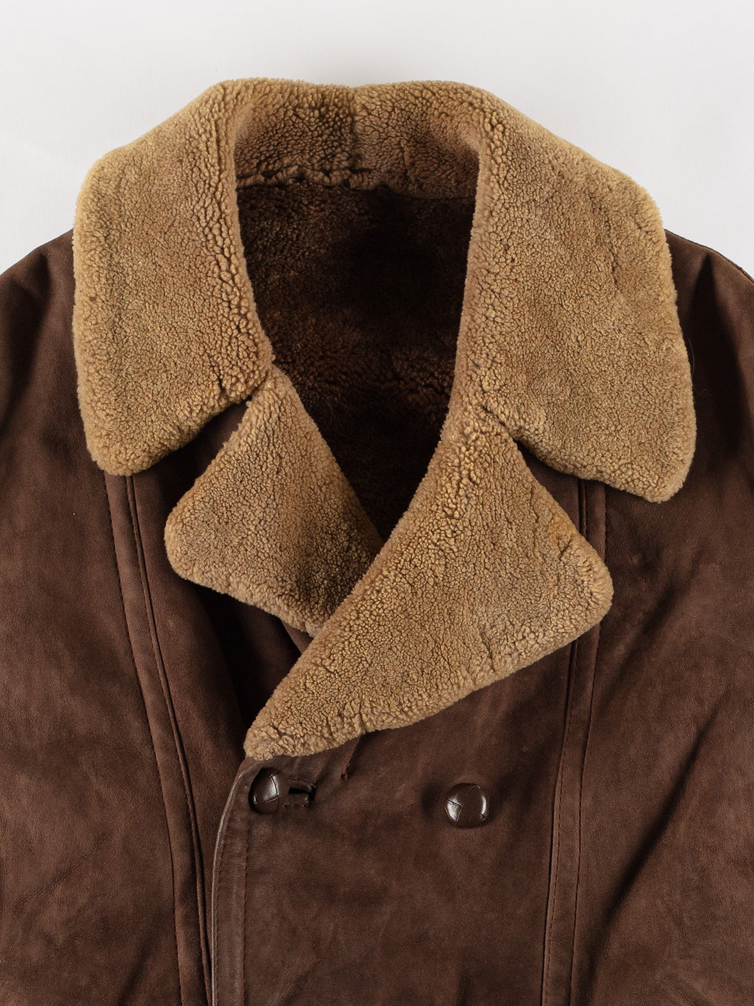 Vintage 70's Men Sheepskin Coat in BrownVN480