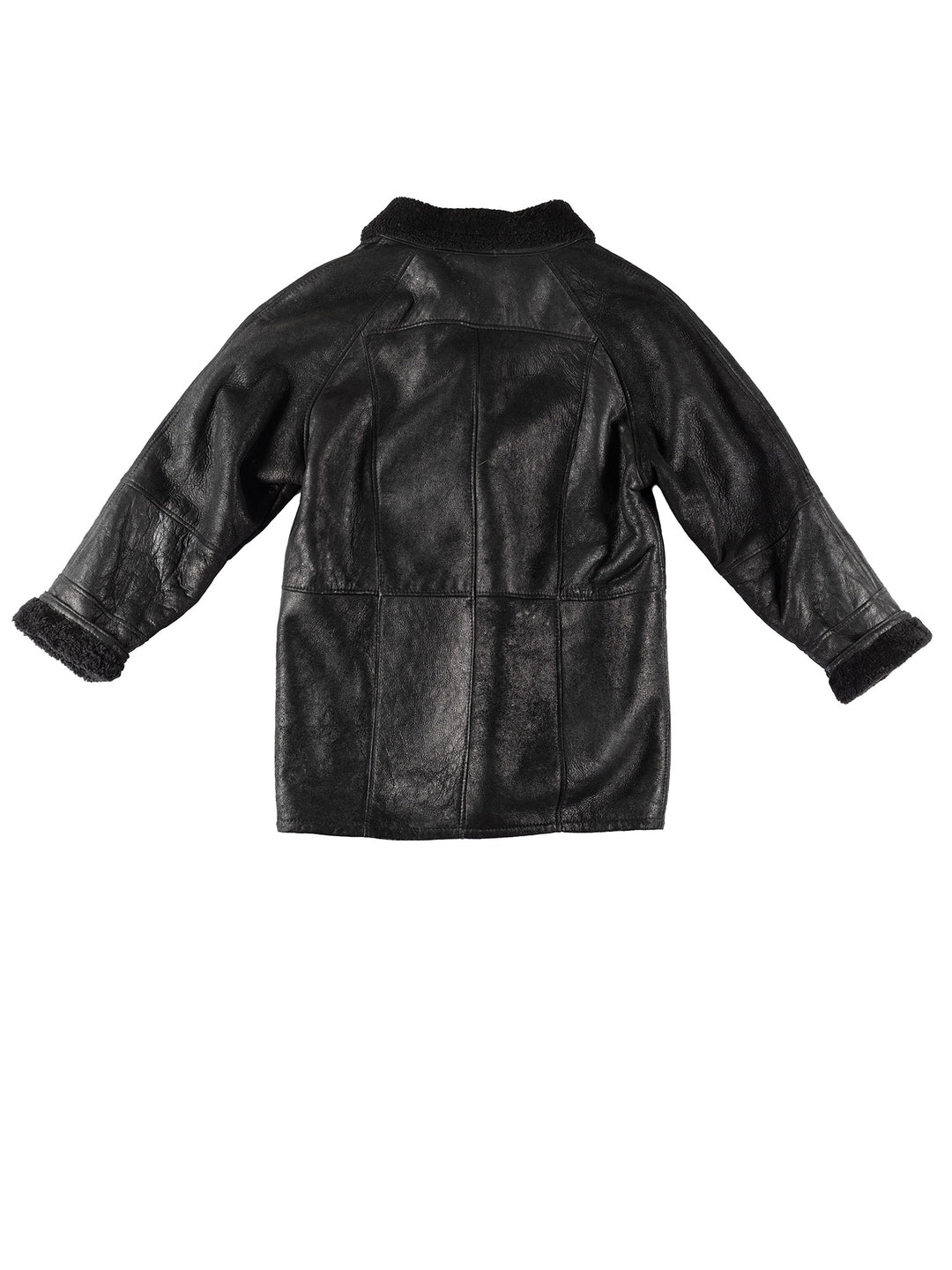 Vintage 90's Women Sheepskin Coat in BlackMN203
