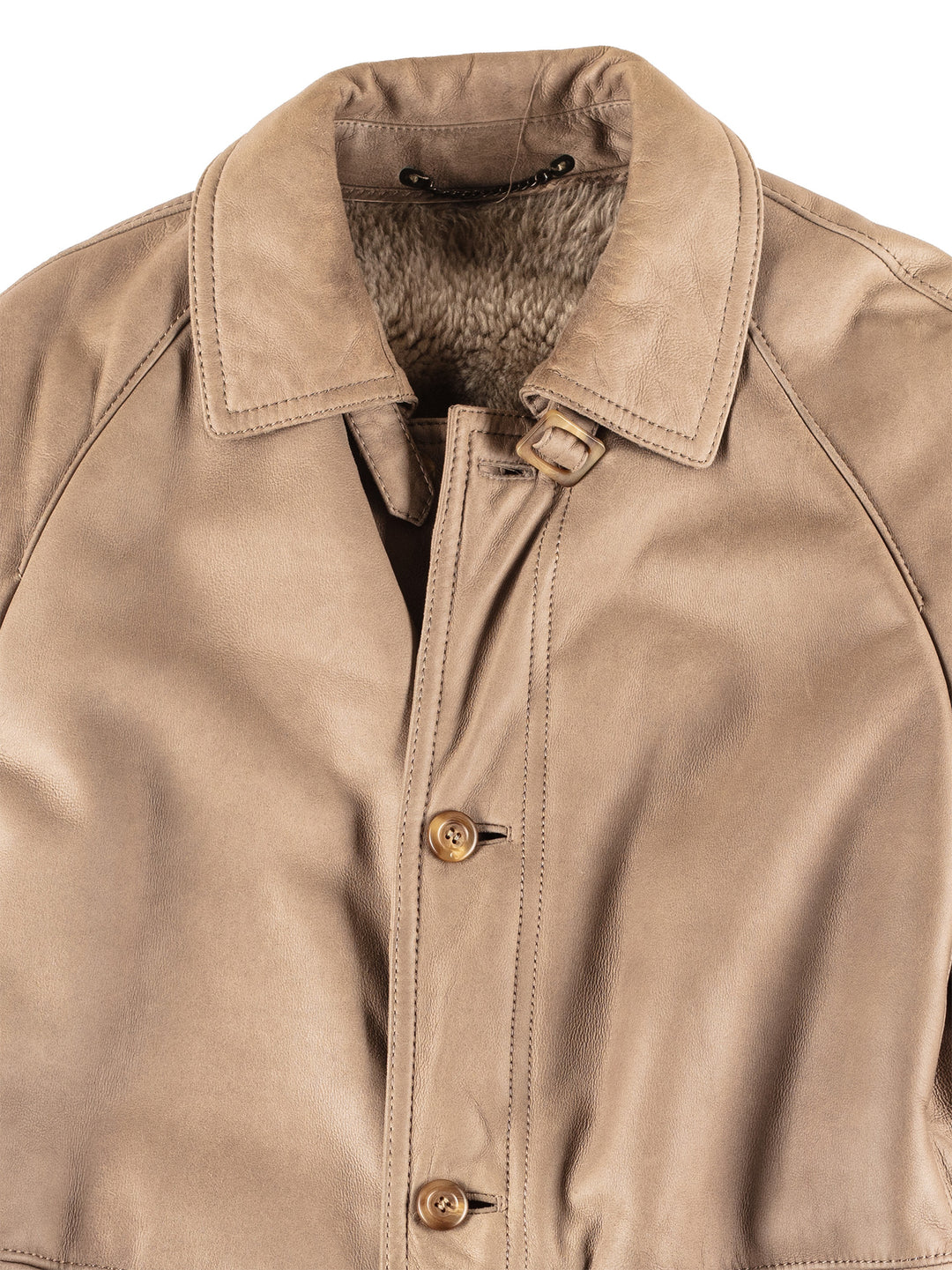 Vintage 80's Men Sheepskin Coat in BeigeVN100