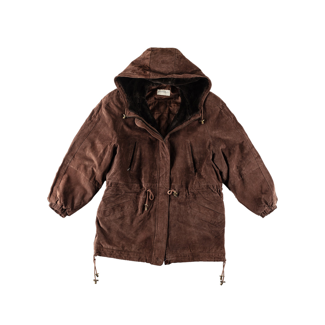 Vintage 90's Men Suede Jacket in BrownVN172