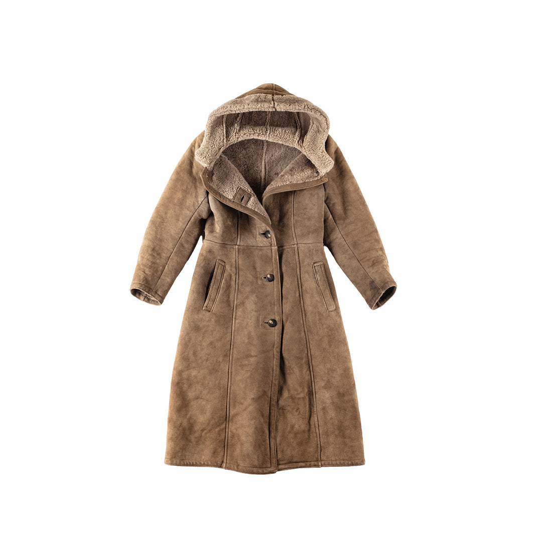 Vintage 70's Women Sheepskin Coat in BeigeMN137