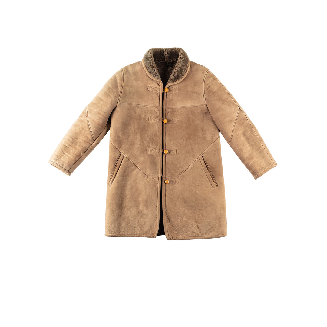Vintage 80's Women Sheepskin Coat in BeigeMN199