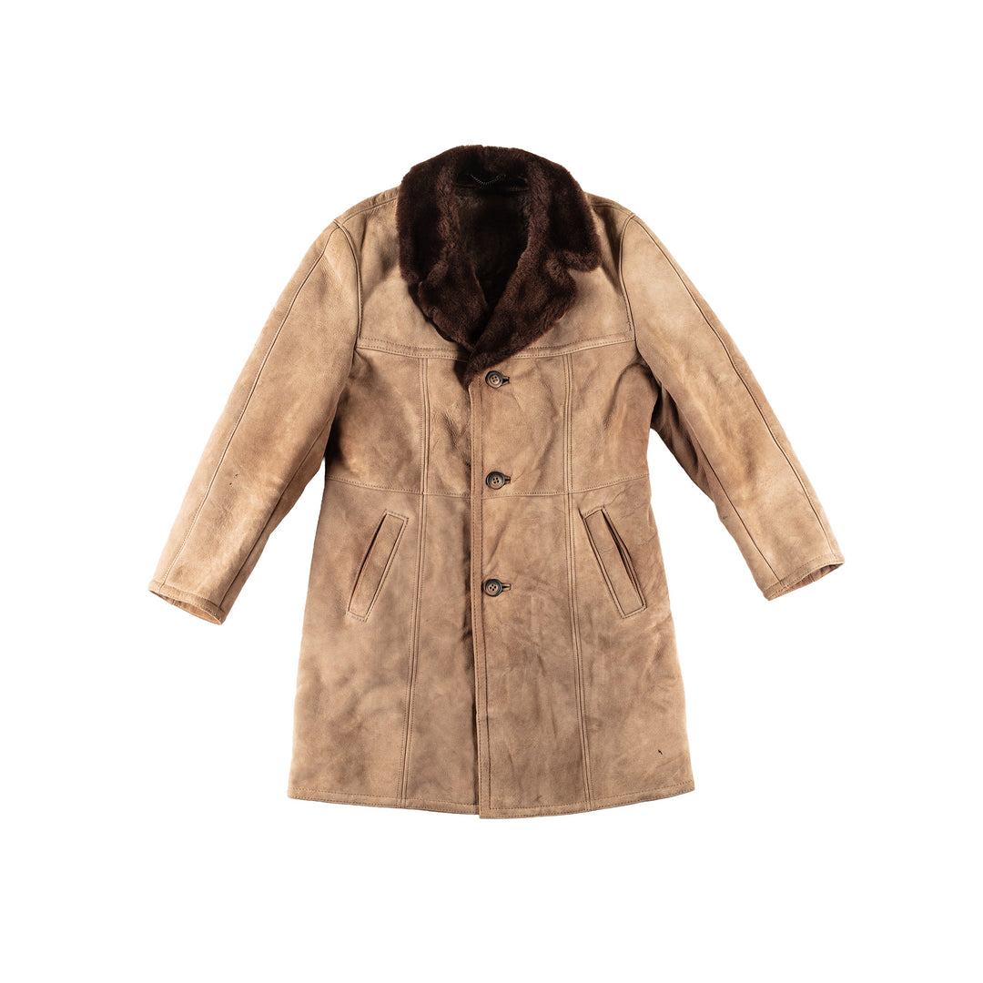 Vintage 70's Men Sheepskin Coat in BeigeVN144