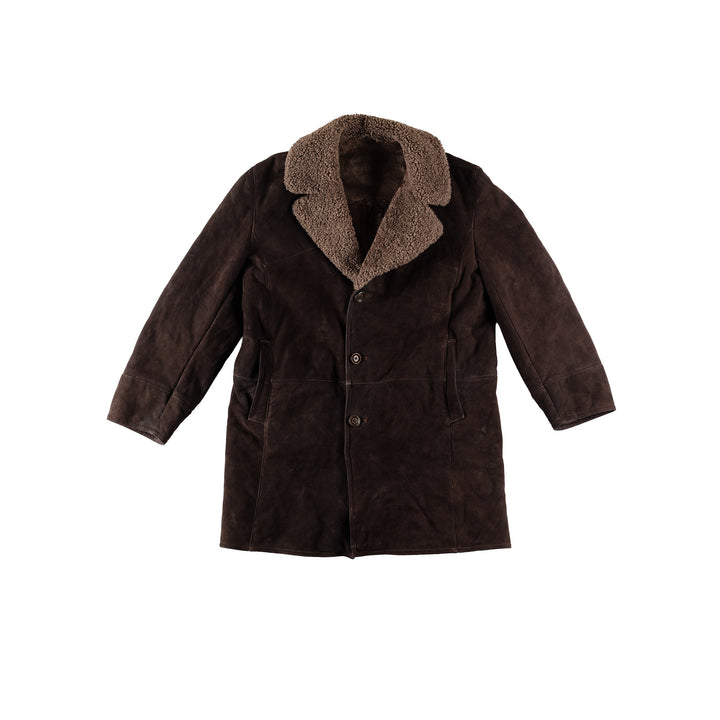 Vintage 70's Men Sheepskin Coat in BrownVN610