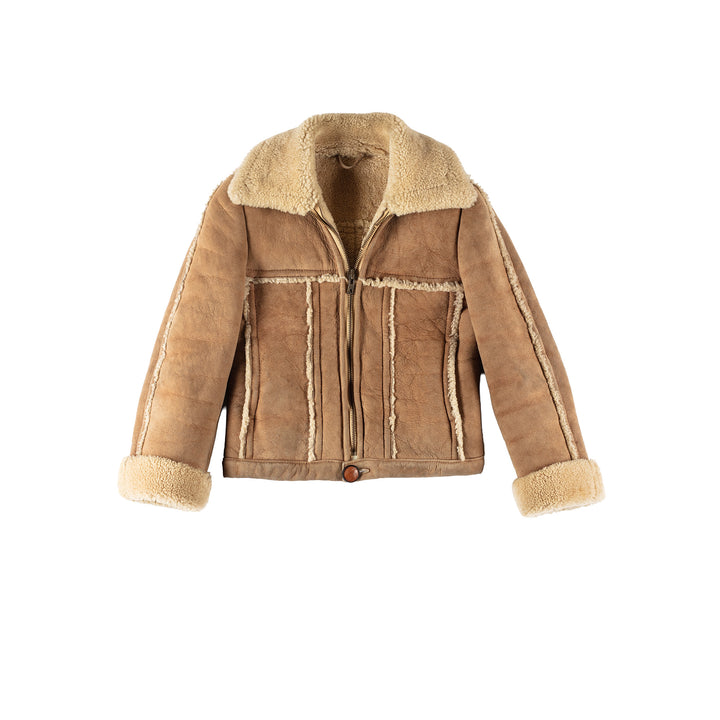 Vintage 70's Women Sheepskin Jacket in BeigeMN230