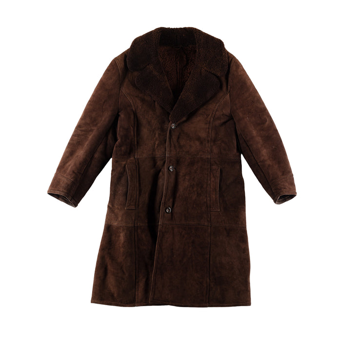 Vintage 70's Men Sheepskin Coat in BrownVN507