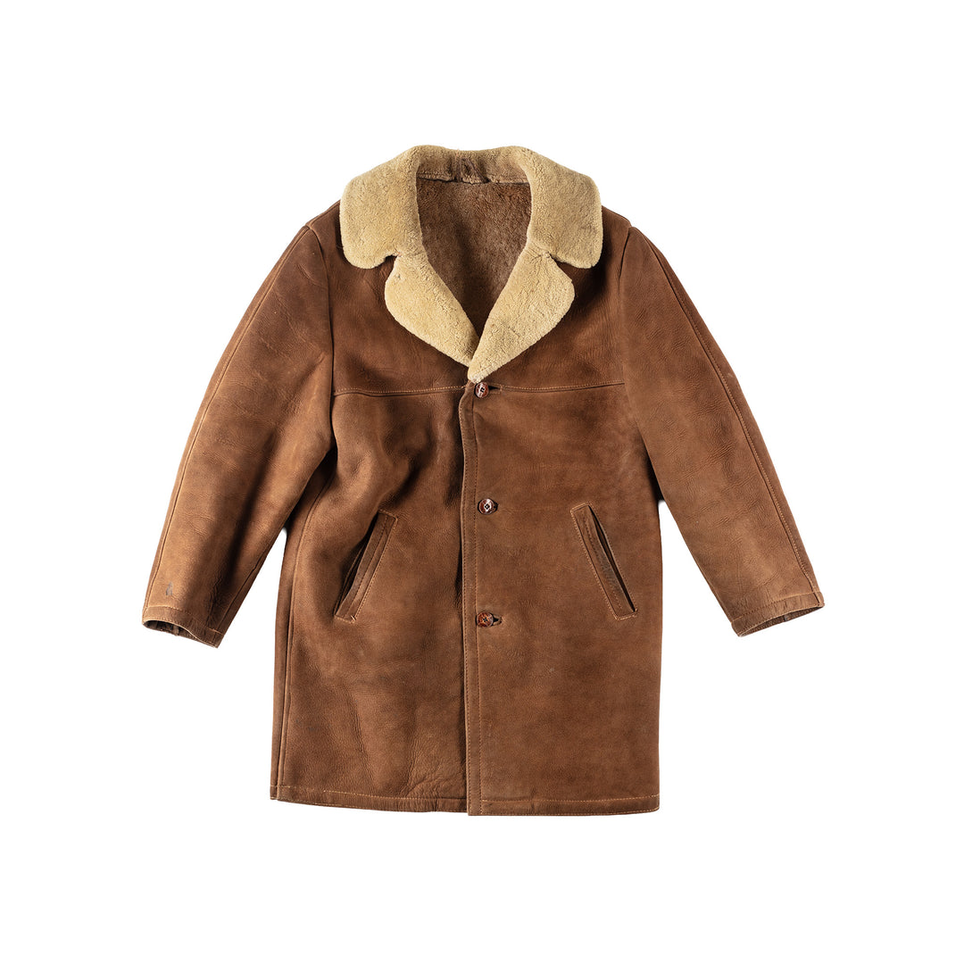 Vintage 70's Men Sheepskin Coat in BrownVN121