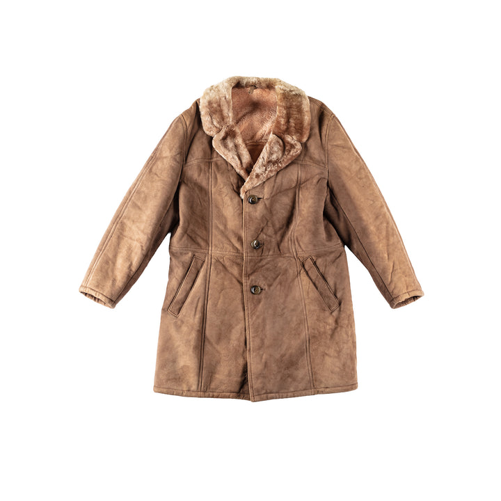 Vintage 70's Men Sheepskin Coat in BeigeVN119