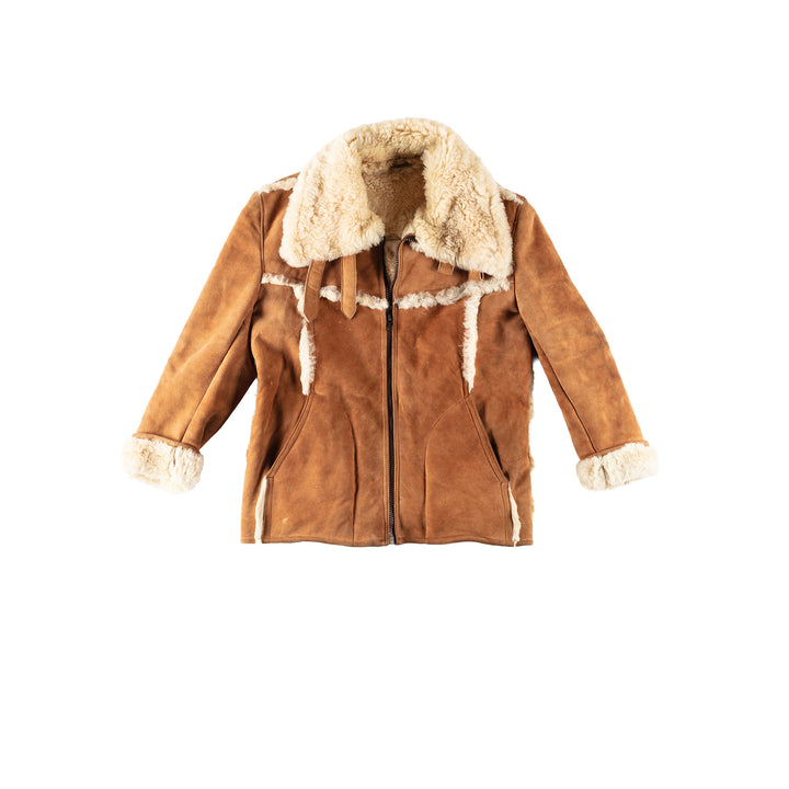 Vintage 70's Men Sheepskin Coat in BrownVN259