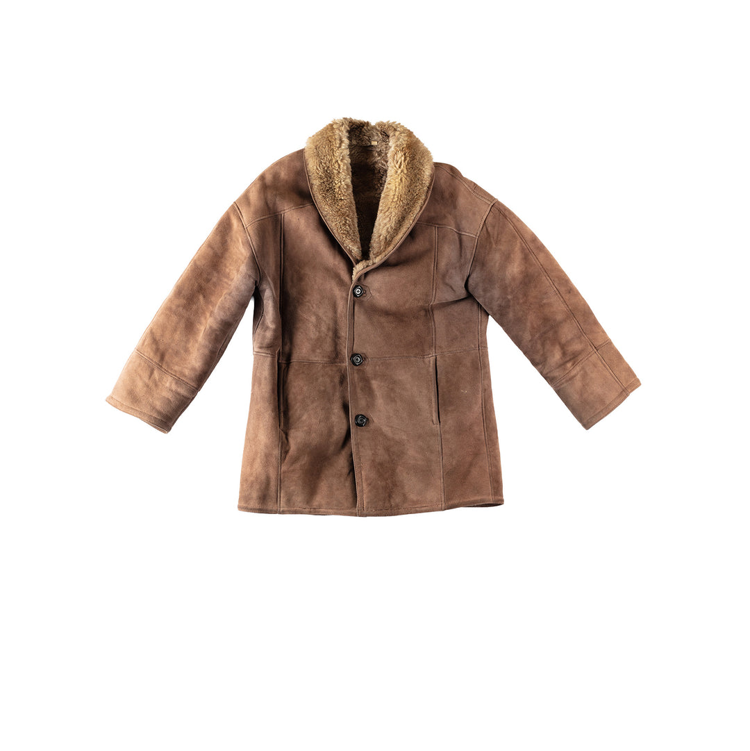 Vintage 70's Men Sheepskin Coat in BrownVN348