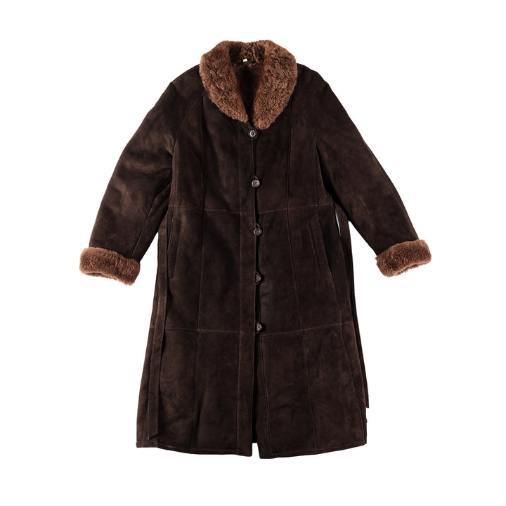 Vintage 70's Women Sheepskin Coat in BrownMN156