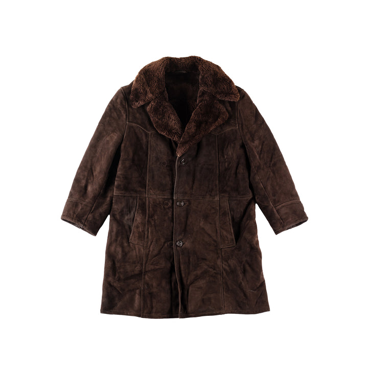 Vintage 70's Men Sheepskin Coat in BrownVN125