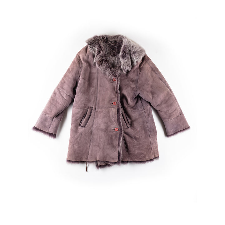 Vintage 70's Women Fur Coat in PurpleMN142
