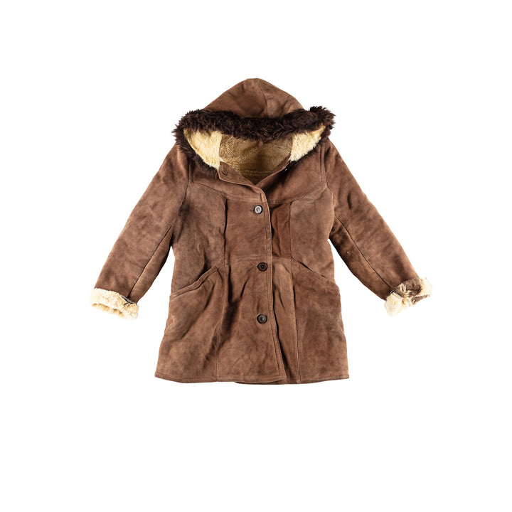 Vintage 70's Women Sheepskin Coat in BrownMN429