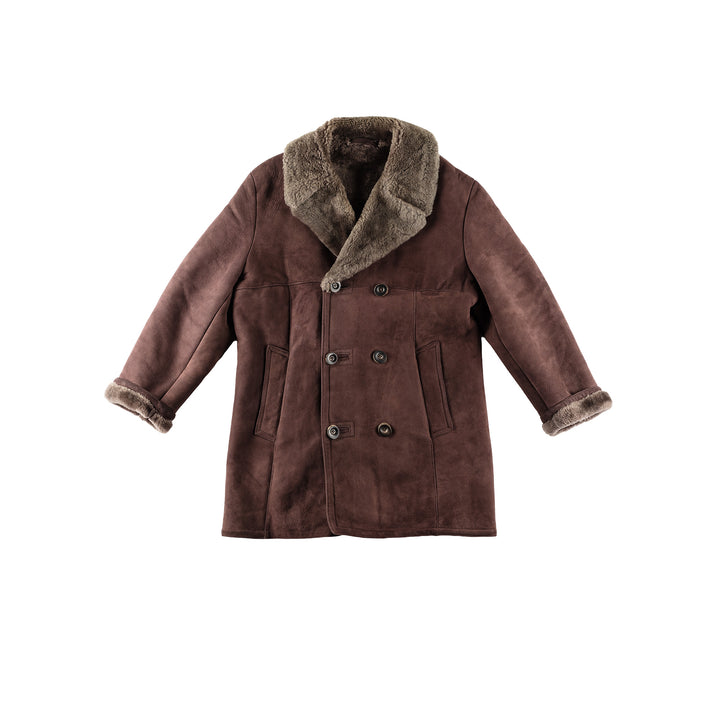 Vintage 70's Men Sheepskin Coat in BrownVN186