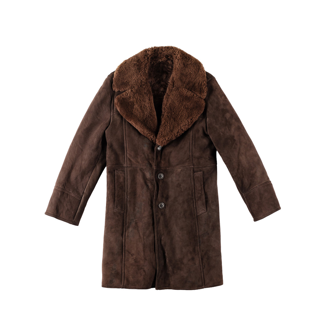 Vintage 70's Men Sheepskin Coat in BrownVN120