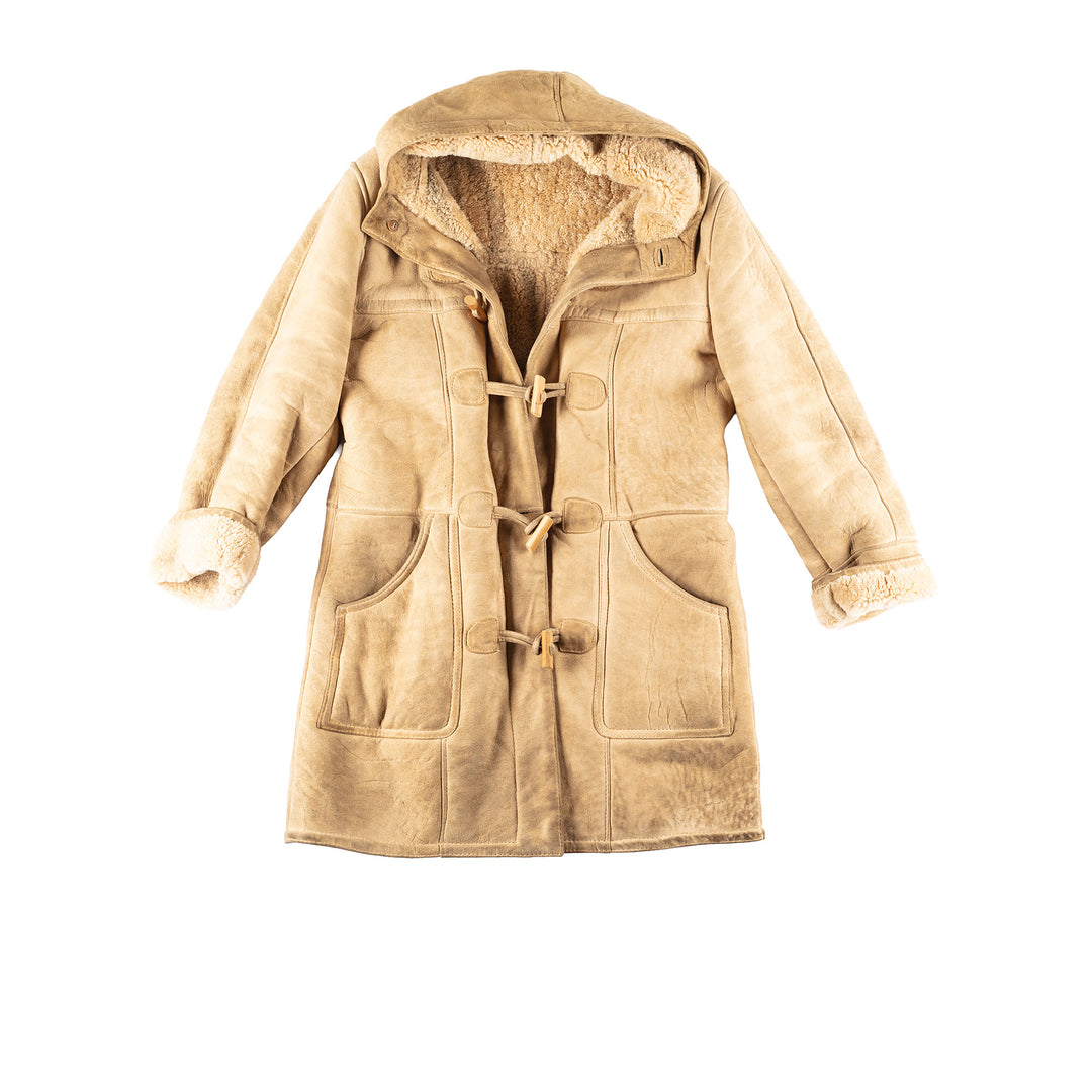 Vintage 70's Men Sheepskin Coat in BeigeVN096