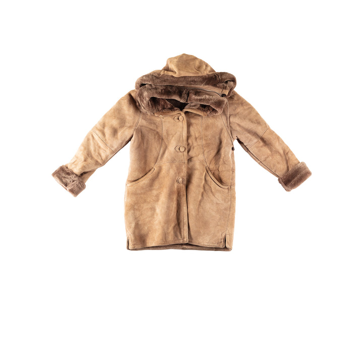 Vintage 80's Women Sheepskin Coat in BrownMN307