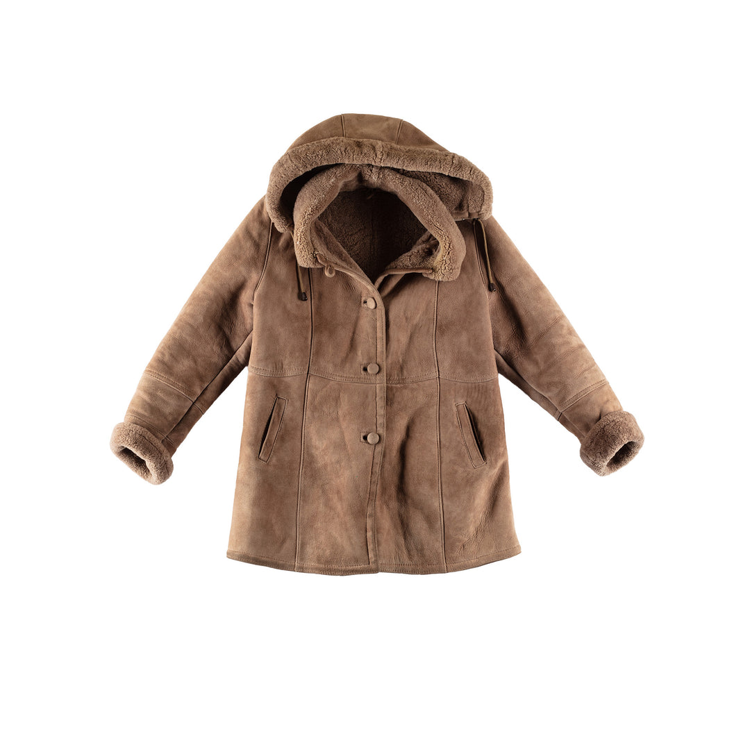 Vintage 70's Women Sheepskin Coat in BeigeMN680