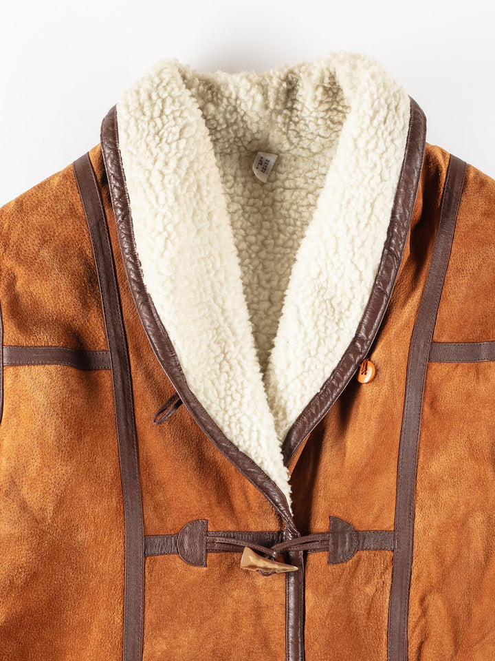 Vintage 90's Women Sheepskin Coat in BrownMN207