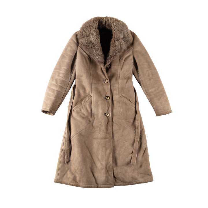 Vintage 70's Women Sheepskin Coat in BeigeMN145