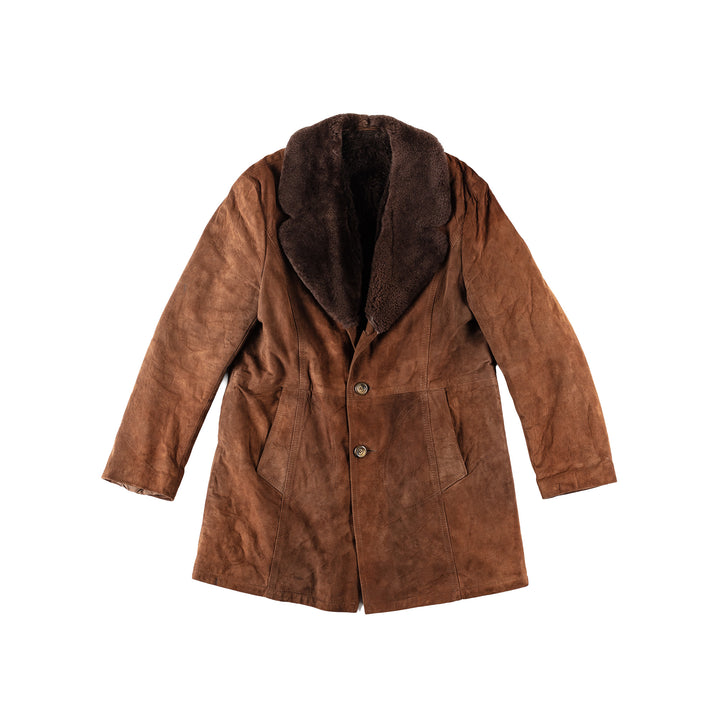 Vintage 70's Men Sheepskin Coat in BrownVN111