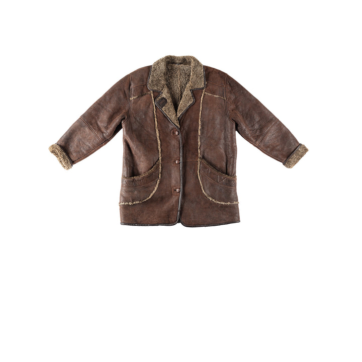 Vintage 70's Women Sheepskin Coat in BrownMN202