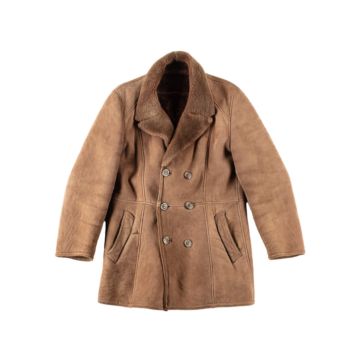 Vintage 70's Men Sheepskin Coat in BrownVN109