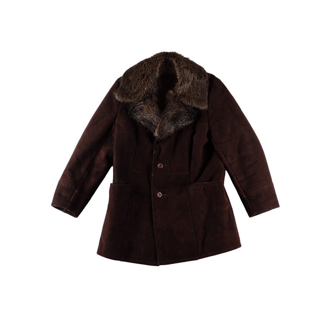 Vintage 70's Men Sheepskin Coat in BrownVN611
