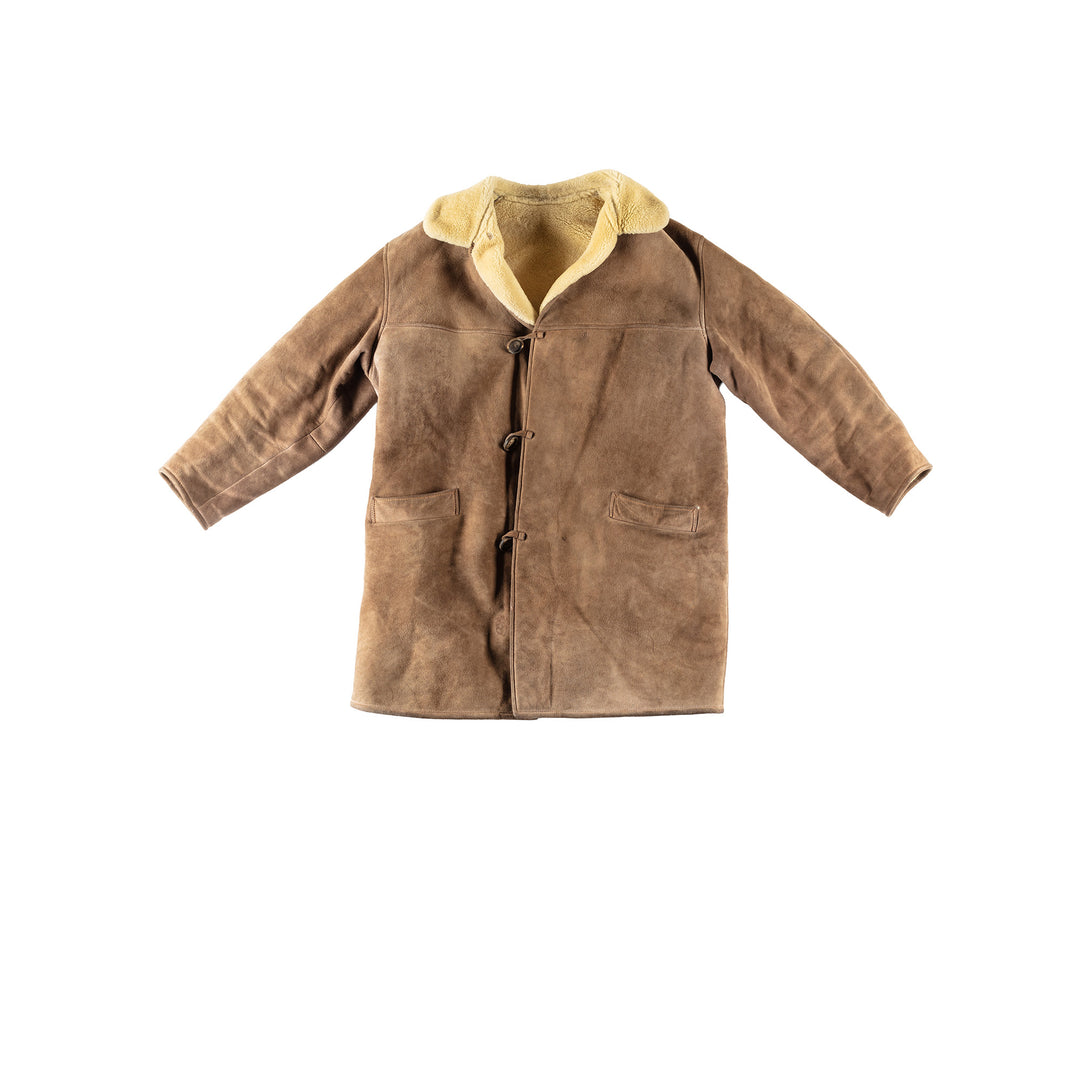 Vintage 80's Men Sheepskin Coat in BeigeVN399