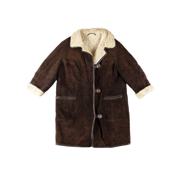 Vintage 70's Women Sheepskin Coat in BrownMN195