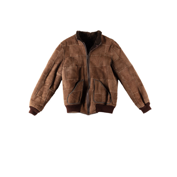 Vintage 80's Women Sheepskin Jacket in BrownMN531