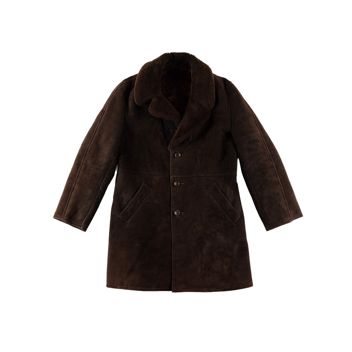 Vintage 70's Men Sheepskin Coat in BrownVN492
