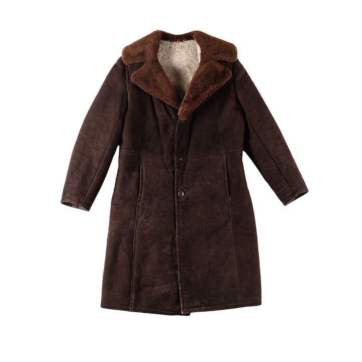 Vintage 70's Men Sheepskin Coat in BrownVN114