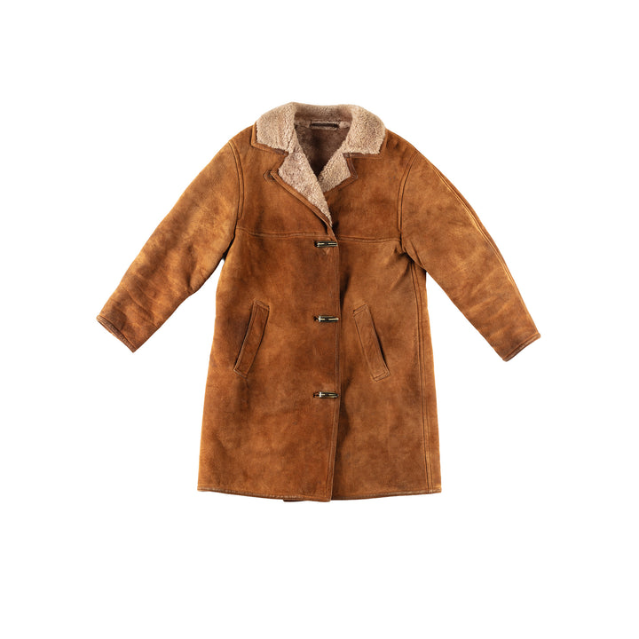 Vintage 70's Women Sheepskin Coat in BrownMN200
