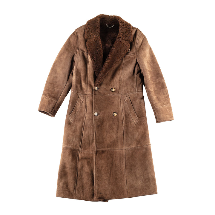 Vintage 70's Men Sheepskin Coat in BrownVN099